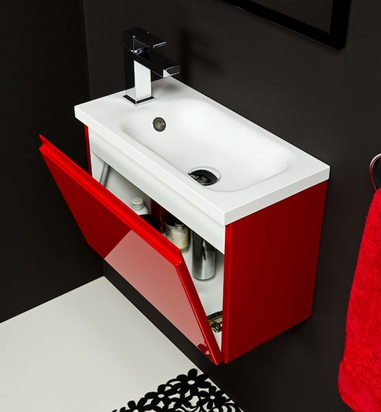 Badmöbel Faros 50, rot glänzend, FZ5022