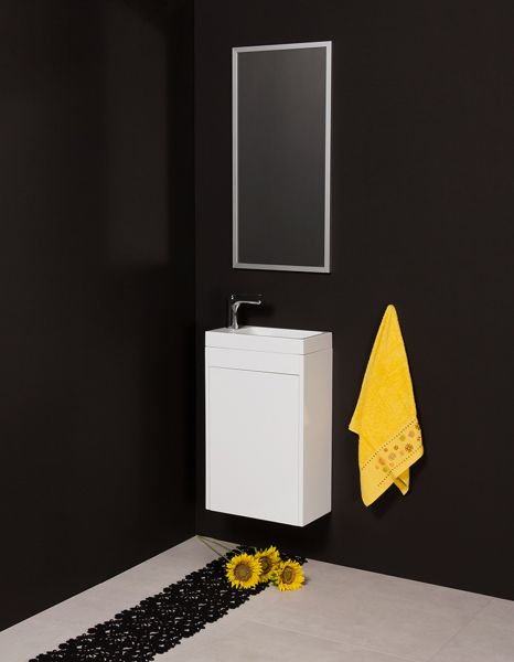 Gäste-WC Möbelset GUEST 40 cm, weiß, montiert