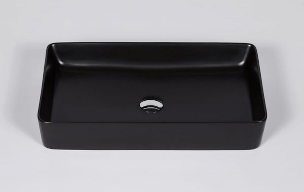 Aufsatz-Waschbecken HERO 61, Keramik, schwarz matt