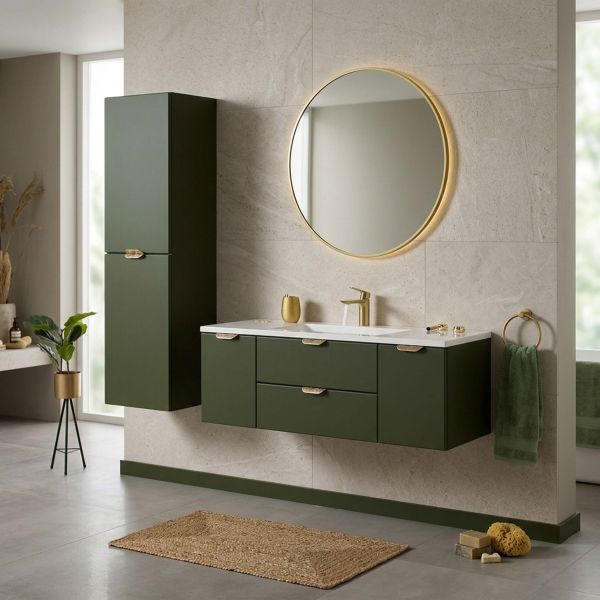Badmoebel Set MAGNOLIA 120 cm olivgrün MAG120-OK