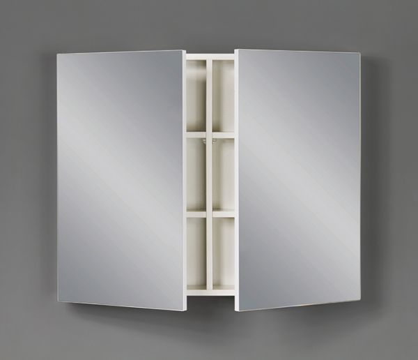 Spiegelschrank Breite 80 cm, weiß matt, montiert