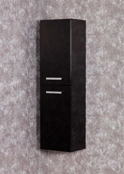 Badschrank schwarz, Hochschrank - passend zu ARUVA, GENUA, SUSAN (HSG482T)