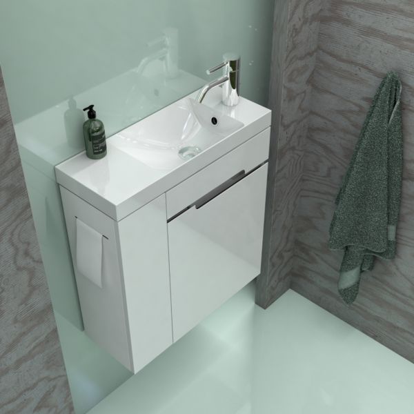 Gäste-WC Möbel SIVAS 55, Ablage links, SL1055-links