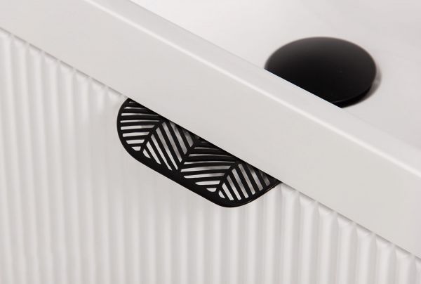 Gäste-WC Möbel FAROS "ART", Breite 50 cm, seidenmatt weiß, Unterschrank montiert