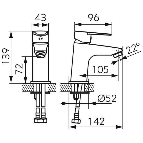 FERRO Waschtischarmatur RITTO chrom BSV2