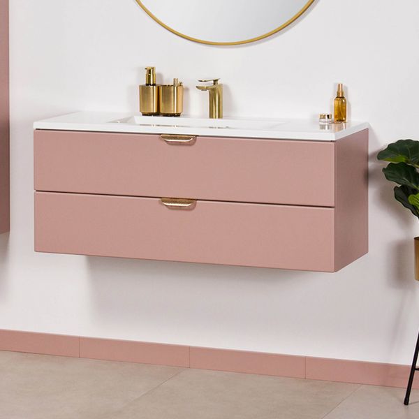 Badmöbel Magnolia, Breite 100 cm, Rosé satiniert (MAG100-K)