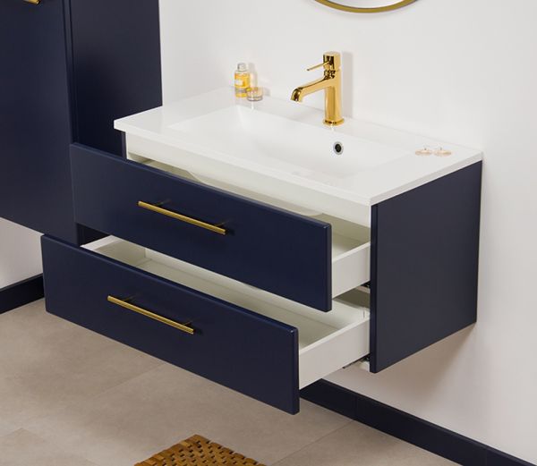 Waschplatz Belli, Breite 80 cm, Marineblau matt (BL8049)