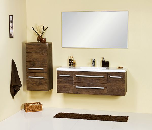 Waschplatz Genua Breite 120 cm, Front und Korpus Holzdekor antik, GE3350-C