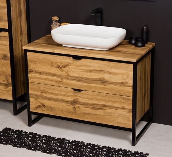 Badmöbel Cosmo, Breite 100 cm, Aufsatzbecken weiß, CS1062