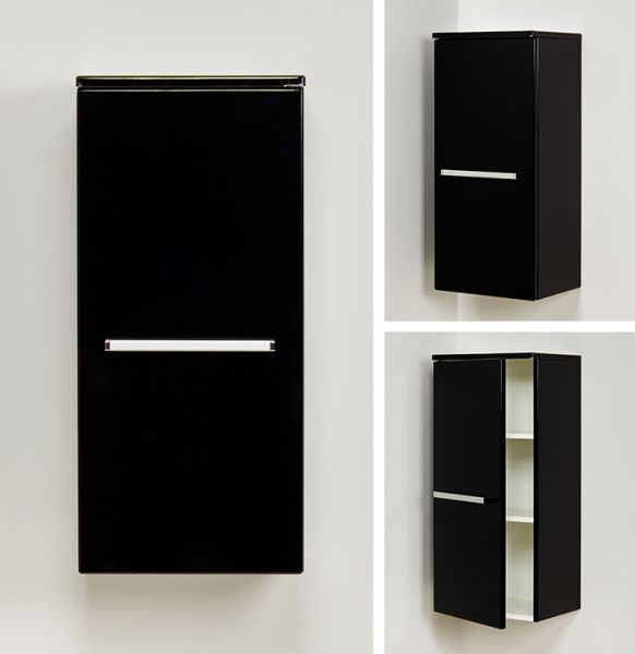 Midischrank schwarz, 1 Türe, HS-M-4048-1T