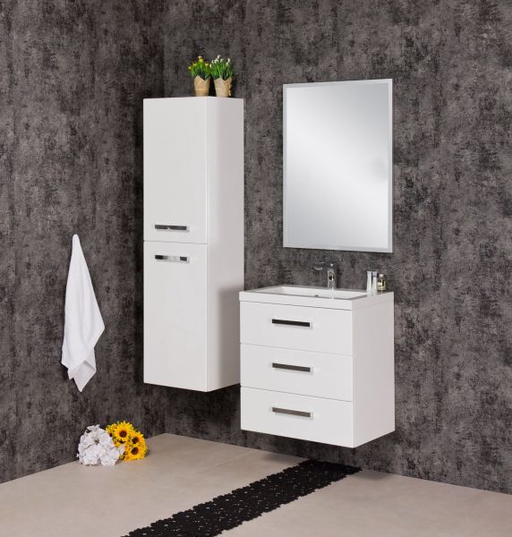 Badmöbel Genua 60, 3 Schubladen, weiß (GE6347)