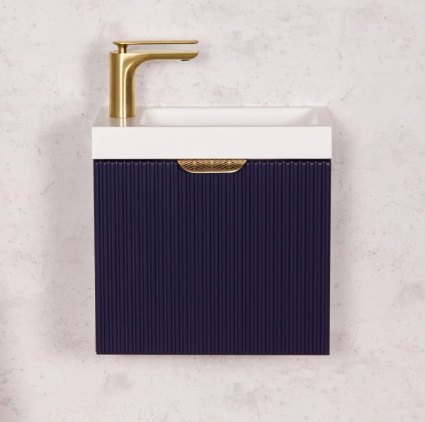 Quentis Badmöbel Gäste WC FRESCO Breite 40 cm blau (FRC-GN40)