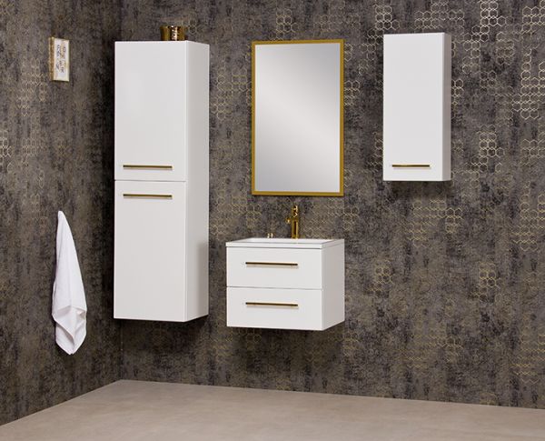 Badschrank BELLI Hängeschrank Breite 30 cm, weiß matt, vormontiert