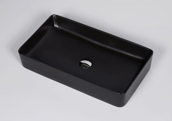 Aufsatz-Waschbecken HERO 61, Keramik, schwarz matt