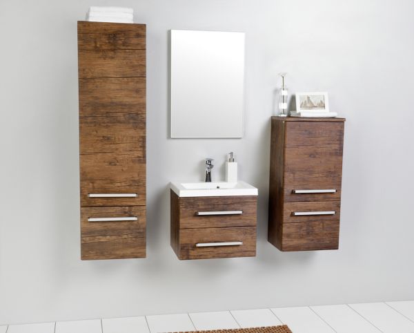 Quentis Badmöbel Genua, Breite 50 cm, Holzdekor antik, GE5250