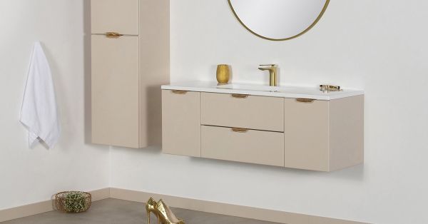 Badmöbel MAGNOLIA 120 cm, sand satiniert (MAG120-SN)
