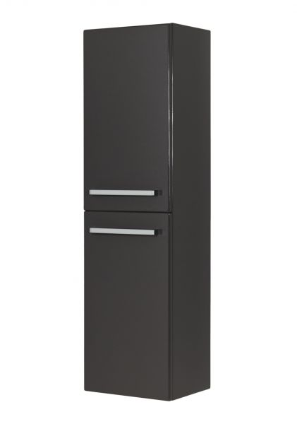 Bad-Hochschrank mit Türe und Wäschekippe, grafitgrau