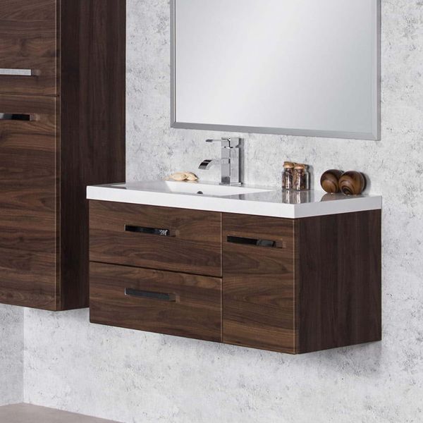 Badmöbelset GENUA Breite 90 cm, Nussbaum