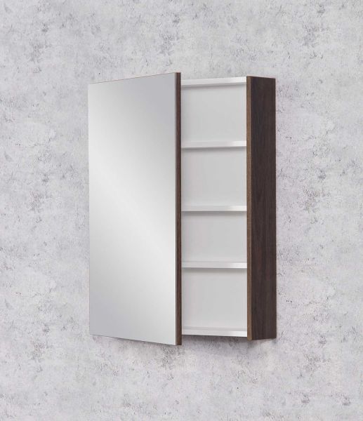 Spiegelschrank Breite 60 cm, Nussbaum, vormontiert