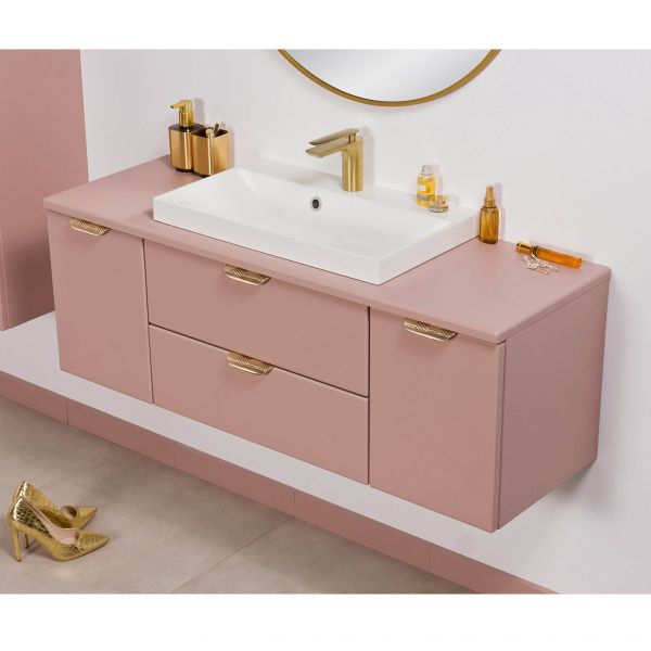 Badmöbel Magnolia, Breite 120 cm, Rosé satiniert