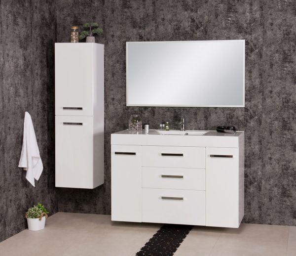 Badmöbel Aruva 120 XL weiß glänzend (AR1200-E-3S)