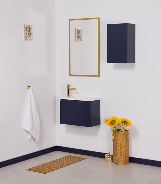 Gäste-WC Badmöbel Faros 50, Marineblau matt (FZ50GN)