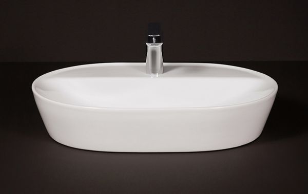 Keramik-Aufsatzwaschtisch ELEGANZA B 60 H 12,5 T 46 cm, weiß