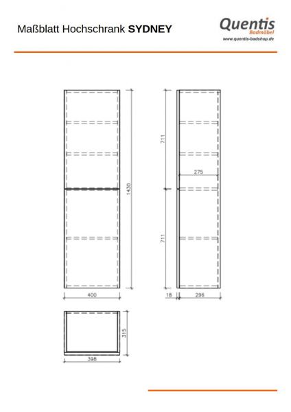 Badschrank SYDNEY, Macadamia matt, 2 Türen, vormontiert