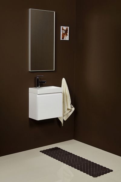 Waschplatz Faros 40, weiß glänzend, Aufsatzbecken RENA