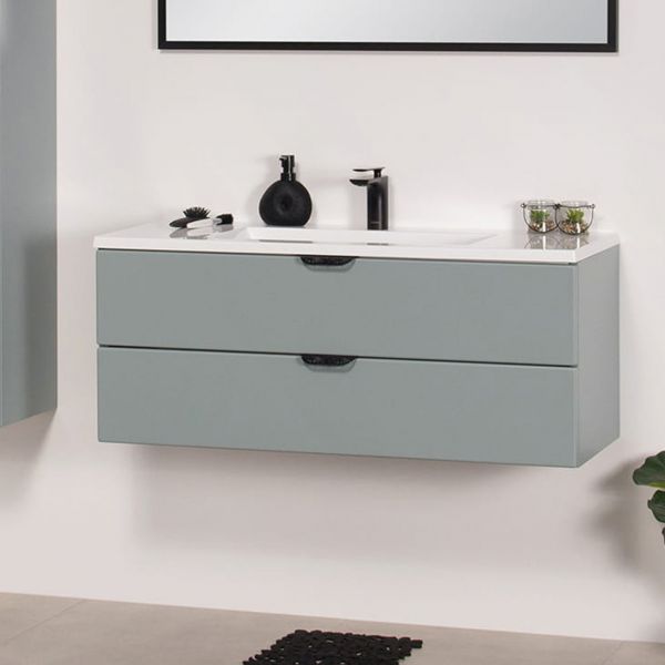 Badmöbel Magnolia, Breite 100 cm, Gletscherblau mattiert (MAG100-BK)