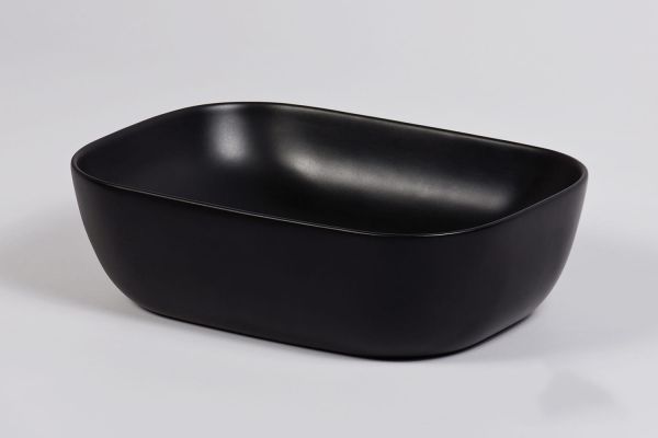 Aufsatzbecken Keramik PREMIUM 46, schwarz matt