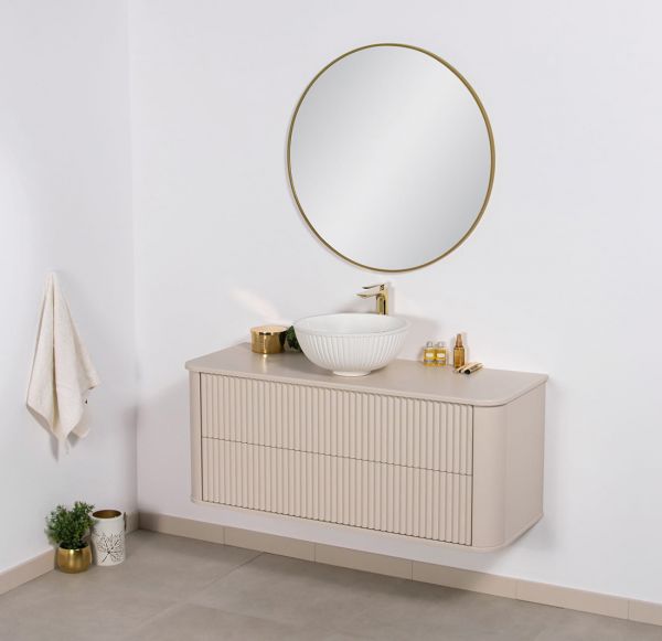 Badmöbelset Lilia 120 cm Sand mattiert | Quentis Badshop