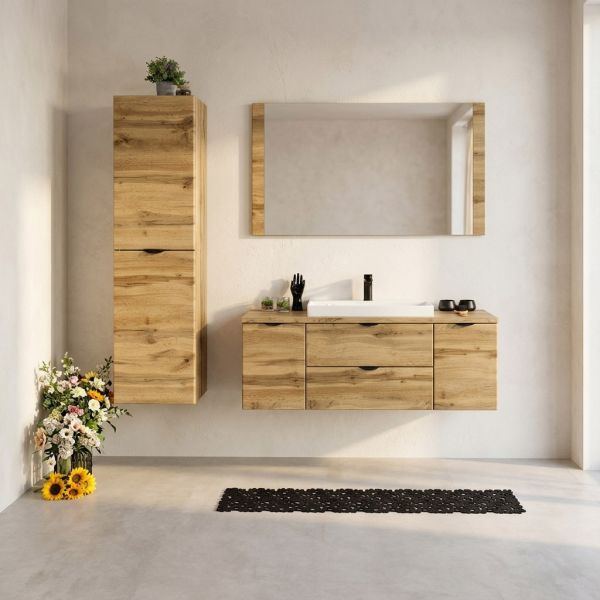 Badmöbel VICTA 120 cm mit passendem Hochschrank