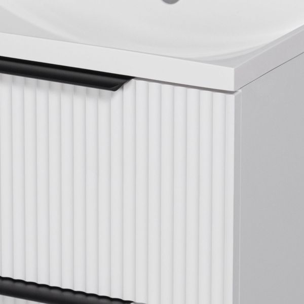 Badmöbel SYDNEY 60 - Front mit Lamellenstruktur