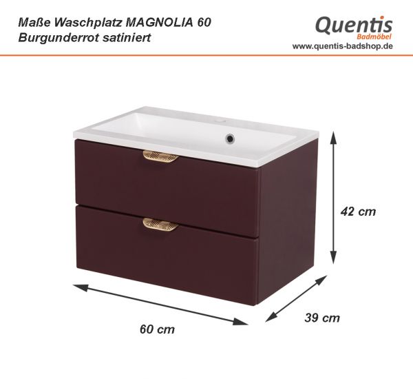 Maße Badmöbelset Magnolia 60 (MAG60BR)
