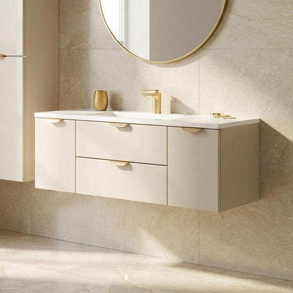 Badmöbel MAGNOLIA 120 cm, sand satiniert (MAG120-SN)