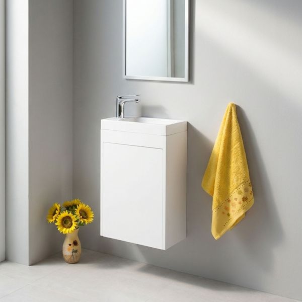 Gäste-WC Möbelset GUEST 40 cm, weiß, montiert