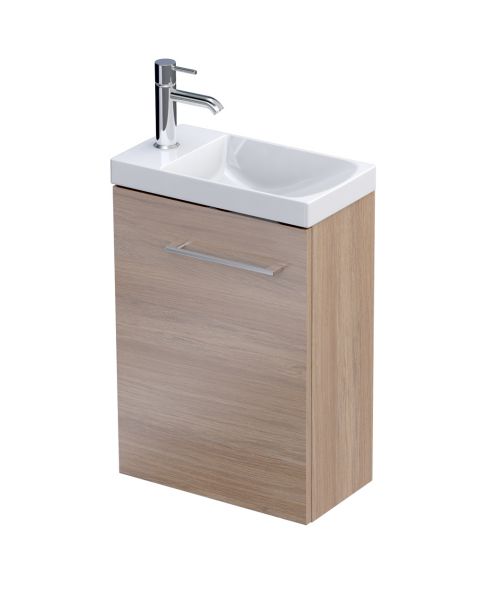 Gäste-WC Badmöbel GEO 40, weiß glänzend, vormontiert