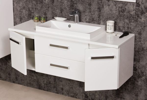 Quentis Waschplatzset SUSAN, Breite 120 cm, weiß (SN1247-2S)