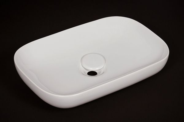 Keramik-Aufsatzwaschtisch PREMIUM B 61 H 12,5 T 40,5cm, weiß