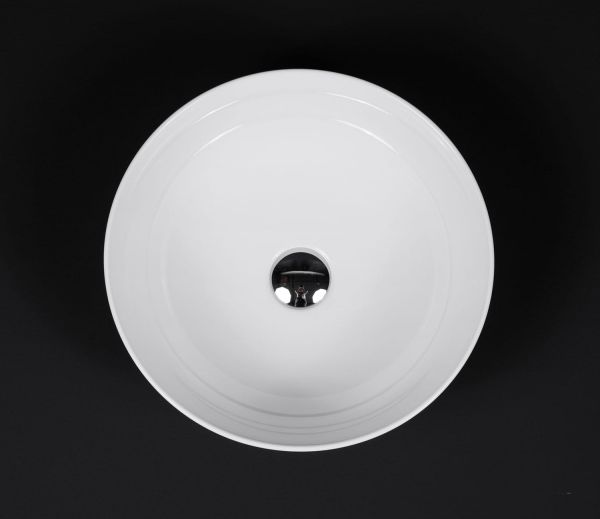 Aufsatz-Waschbecken STRIPES 38, Keramik, weiß