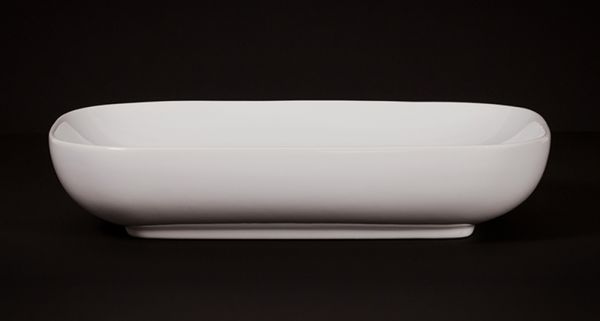 Keramik-Aufsatzwaschtisch PREMIUM B 61 H 12,5 T 40,5cm, weiß