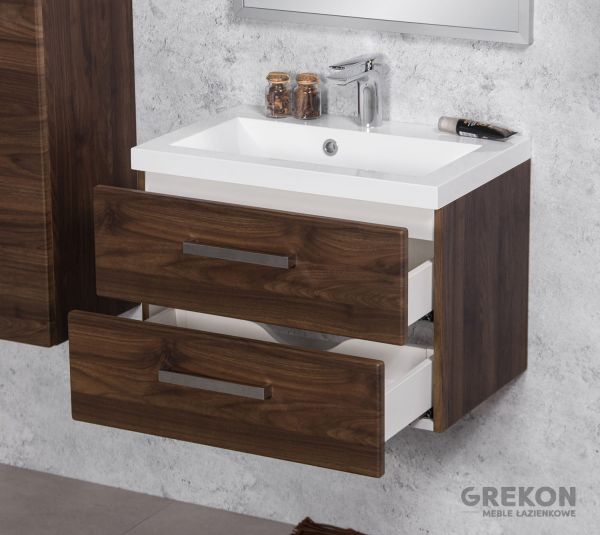 Badmöbel GENUA 60, Holzdekor Nussbaum (GE602OR)