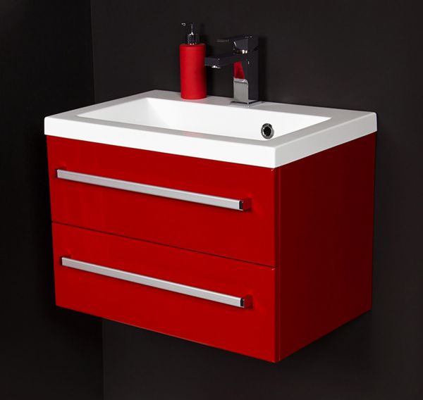 Badmöbel Melinda 60 cm, rot glänzend (MA6222)