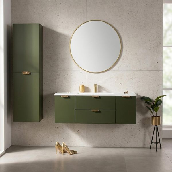 Badmoebel Set MAGNOLIA 120 cm olivgrün MAG120-OK