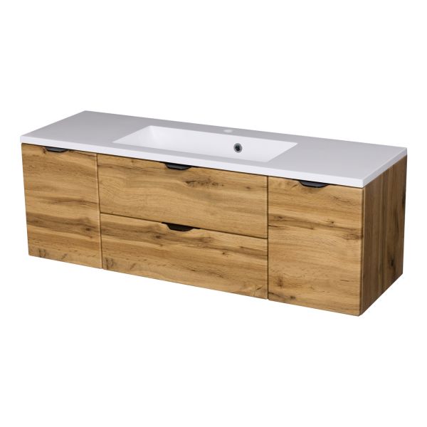 Quentis Badmöbel-Set VICTOR 120, Eiche Natur (VIC12062)