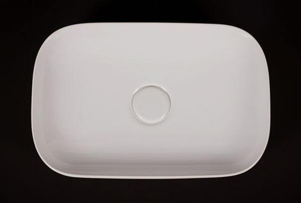 Keramik-Aufsatzwaschtisch PREMIUM B 61 H 12,5 T 40,5cm, weiß