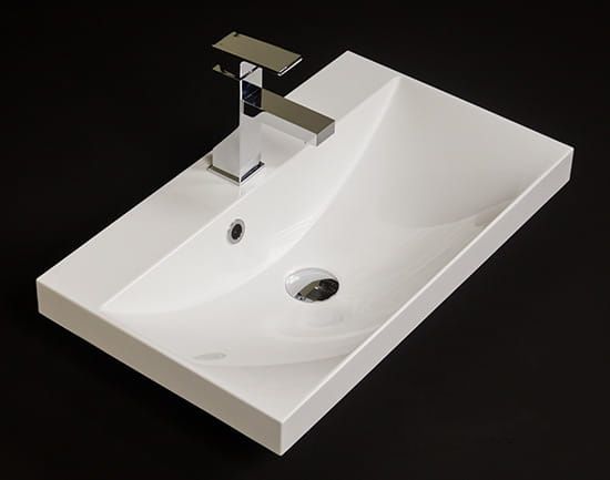 Einlegewaschbecken LIV 600 weiß, B60 x H12 x T35 cm