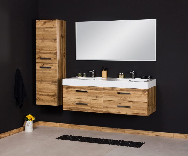 Doppelwaschtisch ZENO 140 cm, Eiche Natur