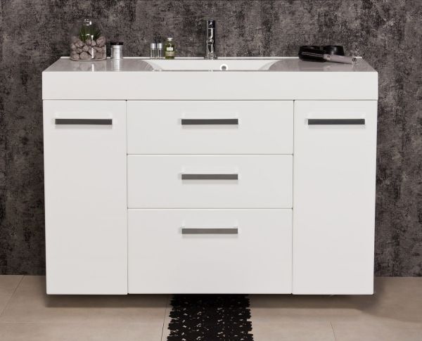 Waschplatz Aruva 120 XXL weiß glänzend (AR1200-E-3S)